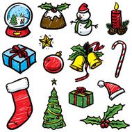 Christmas icons sketches