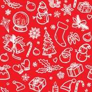 Sketchy Christmas icons background N2