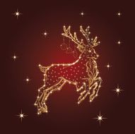 Christmas background with reindeer
