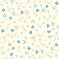 Blue tulips pattern
