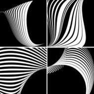 abstract black and white wave stripe shape background