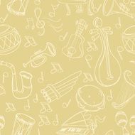 Seamless background - Musical instrument N2