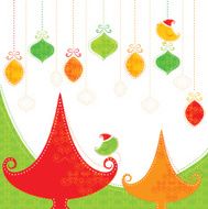 Retro Festive christmas card
