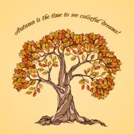 Autumn tree poster