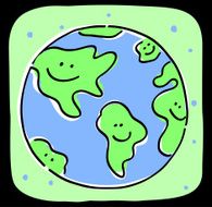 Green world cartoon