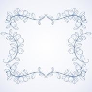 Elegant frame with blueberries N2