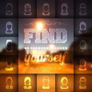 Find yourself - Bright background