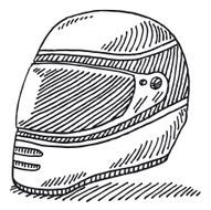 Racing Helmet Drawing