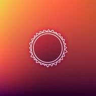 Simple Minimal Doodle Frame Sun Blurry Defocus Color Vector Background