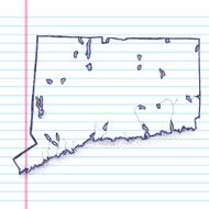Hand-Drawn Map of Connecticut