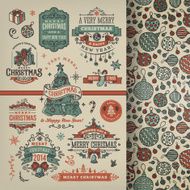 Hand Drawn Christmas Labels &amp; Badges N13