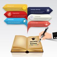 Education business infographic background