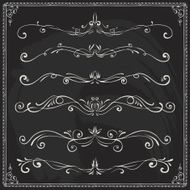 Hand-drawn line border set N72