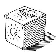 Dice Rain Cloud Negativity Drawing