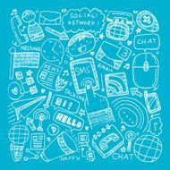 doodle communication background N91