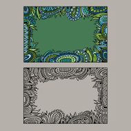Abstract decorative vector ethnic border N3
