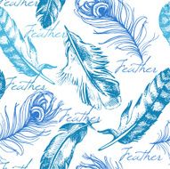 Feather seamless pattern N2