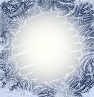 Frosty Pattern Dark Blue Background