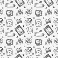 seamless doodle communication pattern N113