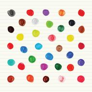 Colourful felt pen dots Abstract vector illustration