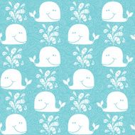 doodle whales pattern N3