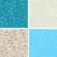 Seamless pattern with curl