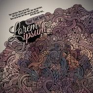 Abstract vector decorative doodles city background N3