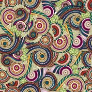 Seamless flower retro background in vector N6