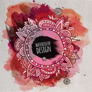 Vector watercolor abstract decorative design N4