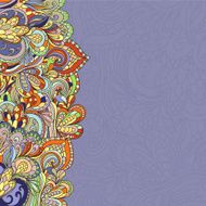 card with abstract hand-drawn waves pattern N3