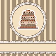 Holiday background with cake