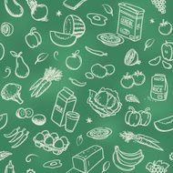 Seamless healthy food background