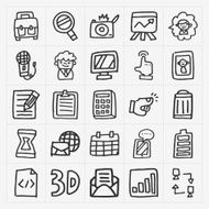 doodle web icons set N2