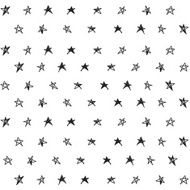 Hand-drawn doodle seamless pattern with stars
