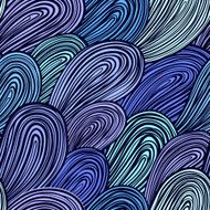 Seamless lined paisley pattern blue
