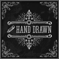 Hand Drawn Chalk Vintage Label N12