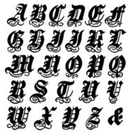 Complete Gothic alphabet N2