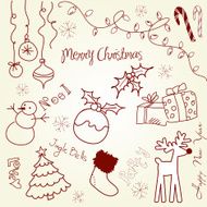 Cute Christmas and New Year doodles N4