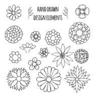 Set of hand drawn design elements Vector illustration N5