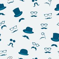 Mustache seamless pattern N3