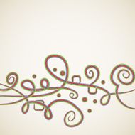 Abstract horizontal background with colorful curves