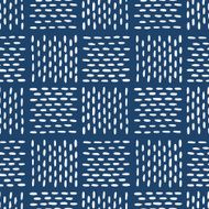 Hand drawn seamless indigo folk pattern N16