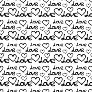 Valentines day seamless pattern with hand drawn hearts N2