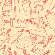 yellow background with ice cream
