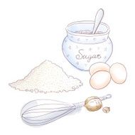 Ingredients for dessert bakery