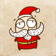 Santa Claus on Grunge Background N6