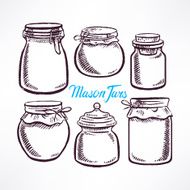 sketch mason jars