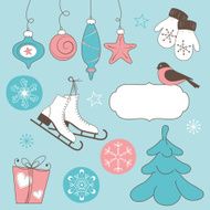 Winter holidays doodles N2