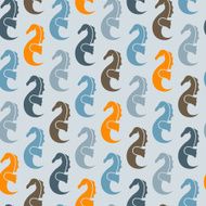 Vector Seamless Pattern with Sea Horses