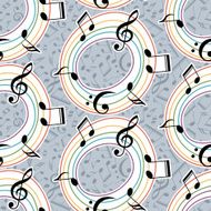 Vector musical pattern with notes N12